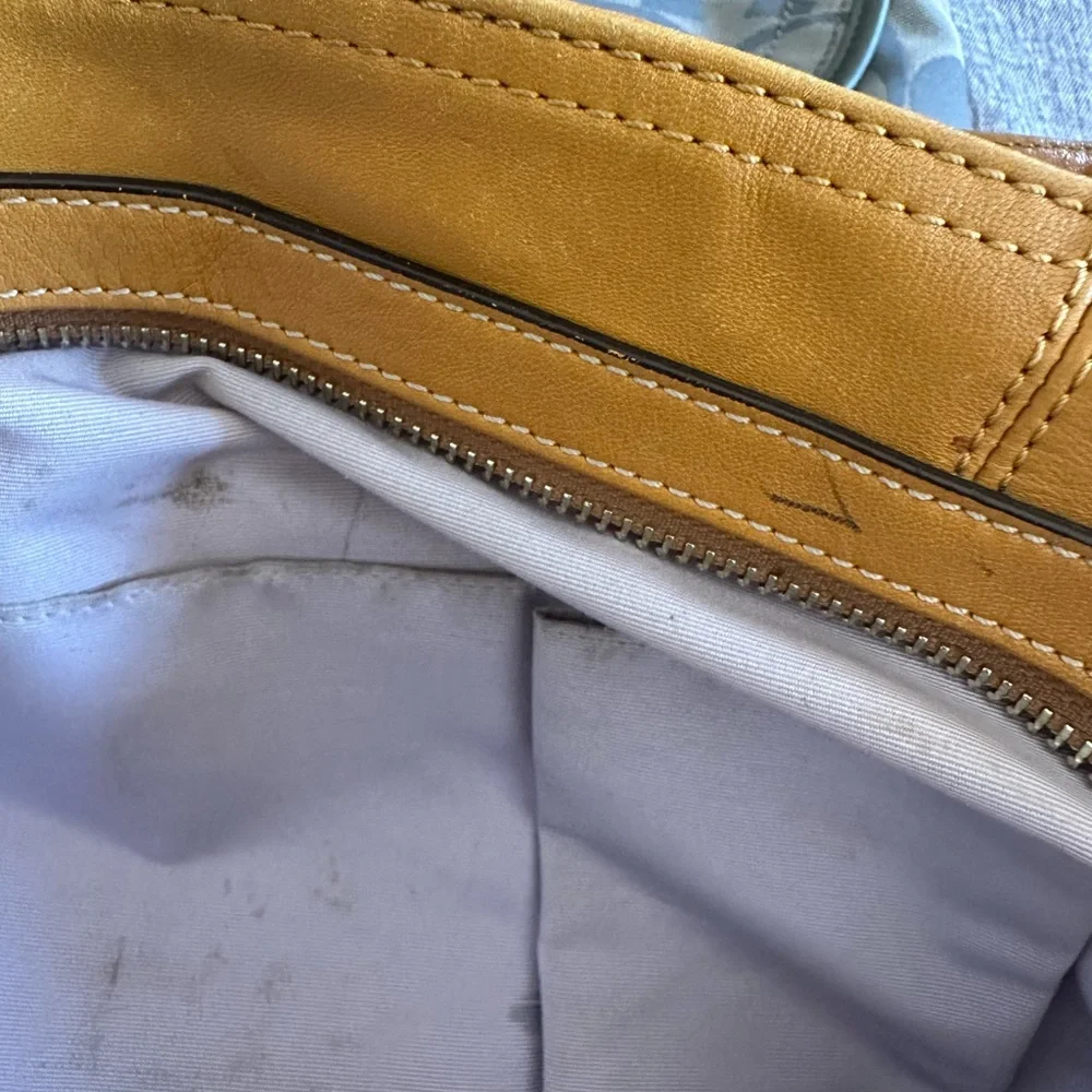 Coach Camel Leather Shoulder Bag and Wallet - Picture 5 of 10